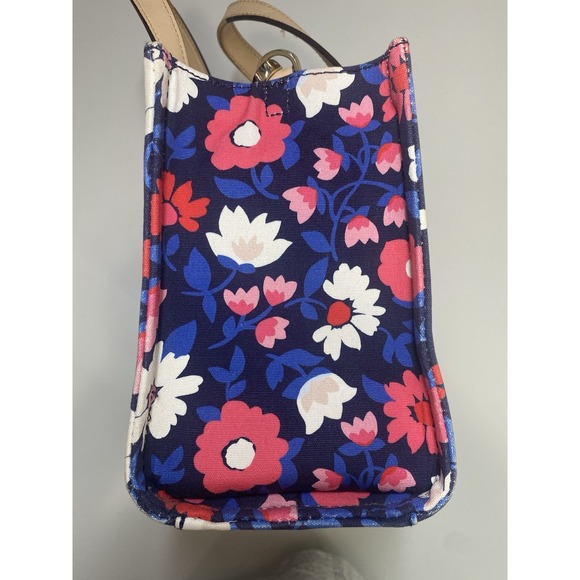 Kate Spade 25th Anniversary Sam Washington Square Small Floral Fabric Tote Purse - Picture 9 of 10